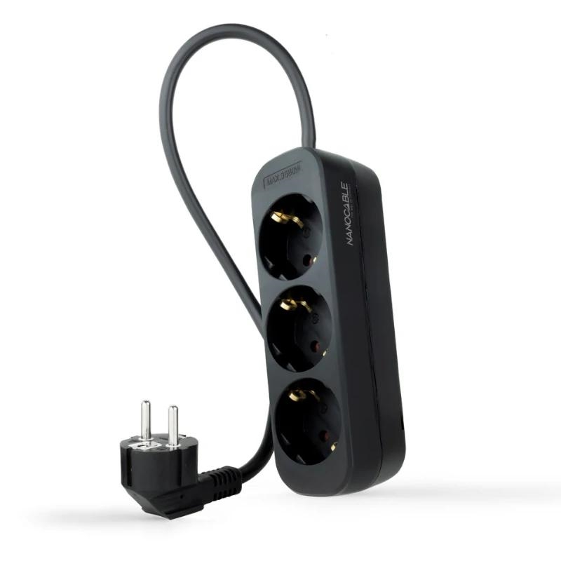 AELREG0108_800 Nanocable Regleta de Enchufes 4 Tomas 1.4 m Negro - Imagen 1