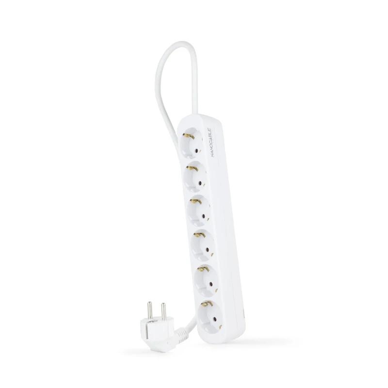 AELREG0109_800 Nanocable Regleta de Enchufes 6 Tomas 1.4 m Blanco - Imagen 1