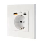 Nanocable Base Pared toma SCHUKO 2USB-C PD20W