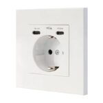 Nanocable Base Pared toma SCHUKO 2USB Max .2.4A