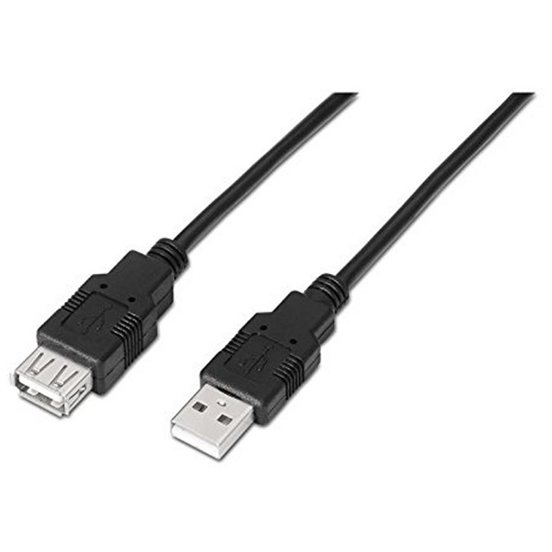 AIEACI0030_800 Nanocable Cable USB 2.0 Tipo-A M/H P Negro 1,8 m - Imagen 1