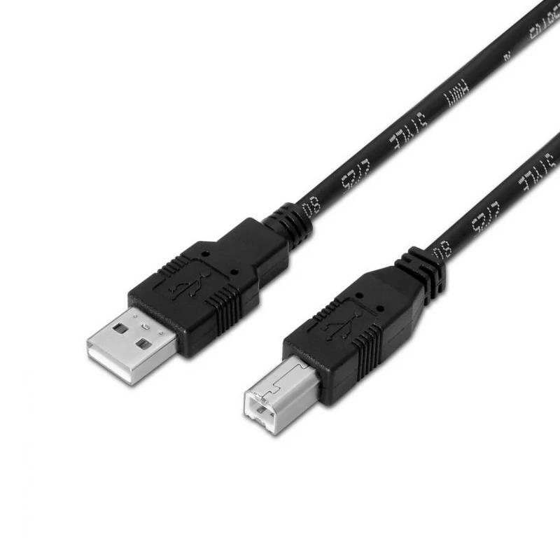 AIEACI0095_800 Aisens Cable USB 2.0 tipo A/M-B/M 1.8m - Imagen 1