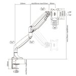 TooQ Soporte mesa incli/gira 1 brazo 13" a 32" - Imagen 3