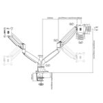 Tooq DB3132TNR-S Soporte Mesa incl/gir 2brz 13-32" - Imagen 3