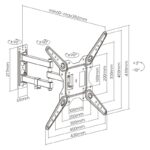 EWENT EW1525 Soporte pared TV ext 3 pivot 23-55" - Imagen 2