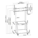 Tooq FS20100M-B Soporte suelo Pantalla 37-100" neg - Imagen 2