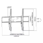 Tooq LP42130T-B soporte tv 60-100" incli Máx 130Kg - Imagen 2