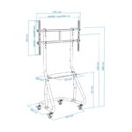 Tooq FS20200M-B Soporte Suelo Ruedas/Bases 60-105" - Imagen 4