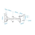Tooq LP2323TN-B Soporte TV 13"-27" Gir/Incli Negro - Imagen 4