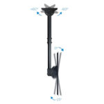 Tooq LPCE1170TSLI-B Soporte techo TV 37"-70" Negro - Imagen 4