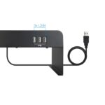 Tooq Soporte elevador monitor/portátil 3xUSB negro - Imagen 3
