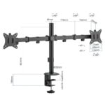 iggual SPM02 Soporte pinza 2 monitores 17"-32" - Imagen 2