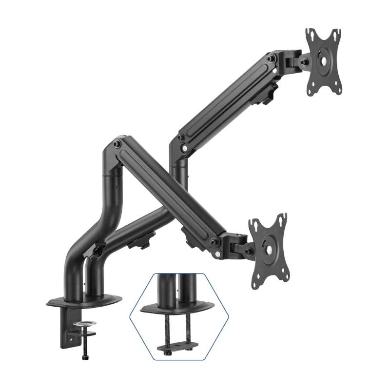 AISATV0316_800 iggual SPMP02 Soporte pinza 2 monitores 17"-32"pro - Imagen 1
