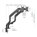 iggual SPMP02 Soporte pinza 2 monitores 17"-32"pro - Imagen 2