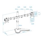 Tooq Soporte mesa DB1702TN-B 2 brazos 17-32" - Imagen 3