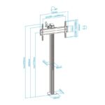 Tooq FS2270M-B Soporte suelo fijo  37-70" - Imagen 2