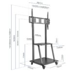 iggual GOLIAT Soporte TV con ruedas 37"-100" 150kg - Imagen 2