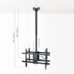 Tooq LPCE2286TSLI-XL-B Soporte techo 2 TV 43"-86" - Imagen 3