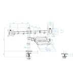Tooq DB1202TN-B Soporte mesa 2 pantallas+ portatil - Imagen 3