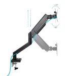 Tooq Soporte mesa DB1334TNR-B 1 brazo 13-34" - Imagen 2