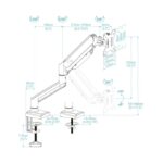 Tooq Soporte mesa DB1334TNR-B 1 brazo 13-34" - Imagen 3