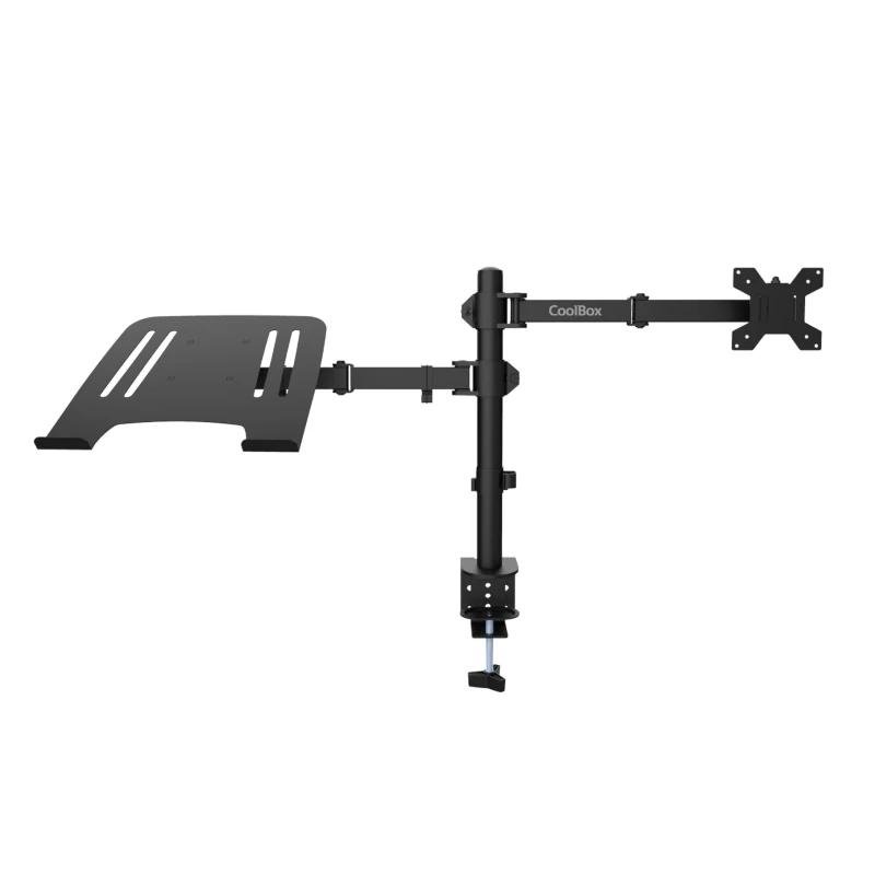 AISATV0422_800 COOLBOX Soporte Monitor+Portátil Monobrazo Acero - Imagen 1