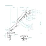Tooq Soporte mesa DB1733TNR-B 1 brazo 17-32 Negro - Imagen 2