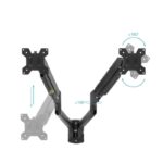 Tooq Soporte Pared LP1434TNR-B 2 brazo 13-34 Negro - Imagen 2
