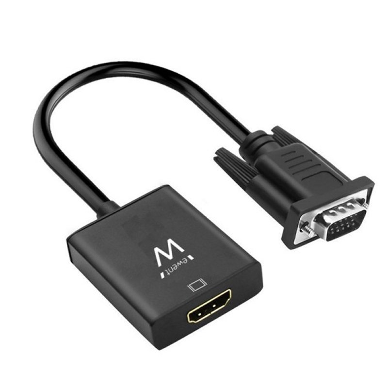AISCCI0318_800 EWENT EW9866 Adaptador Vga/Hdmi con Audio - Imagen 1