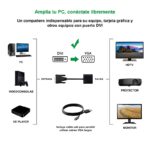 Nanocable Conversor DVI 24+1/M A VGA HDB15/H 10 cm - Imagen 2