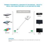 Nanocable Conversor USB-C A HDMI 4K, 15 cm - Imagen 2