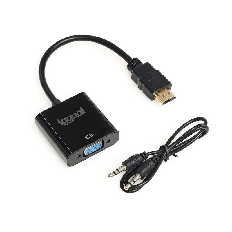 AISCCI0503_800 iggual Adaptador HDMI a VGA + audio (3.5 mm) - Imagen 1
