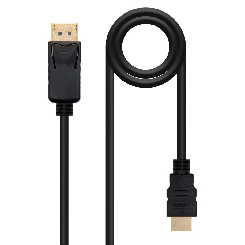 AISCCI0562_800 Nanocable Cable Conversor DP a HDMI 0,5 M Negro - Imagen 1