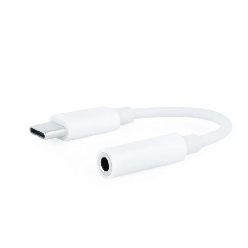 AISCCI0625_800 Nanocable Adaptador Audio USB-C-M a Jack-H, Blanco - Imagen 1
