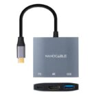 Nanocable Conversor USB-C a HDMI/USB3.0/PD 15 cm - Imagen 2