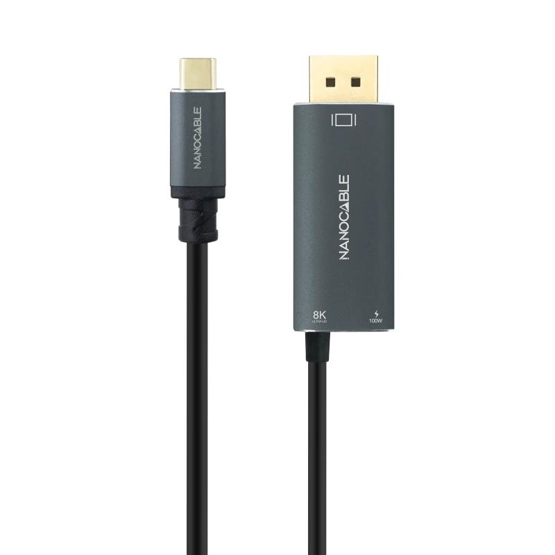 AISCCI0781_800 Nanocable Cable USB-C/M-DP/M+USB-C/H PD 1.8M - Imagen 1