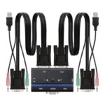 Nanocable KVM Switch VGA USB 1u-2PC+Cable