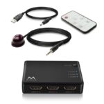 EWENT EW3730 Switch HDMI 4K 3x1con mando distancia