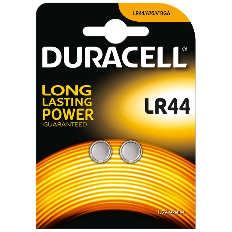 AISPIL0110_800 Duracell Pila Botón Alcalina LR44 1,5V Blister*2 - Imagen 1