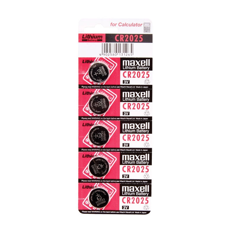 AISPIL0140_800 Maxell Pila Botón Litio CR2025 3V Blister*5 - Imagen 1