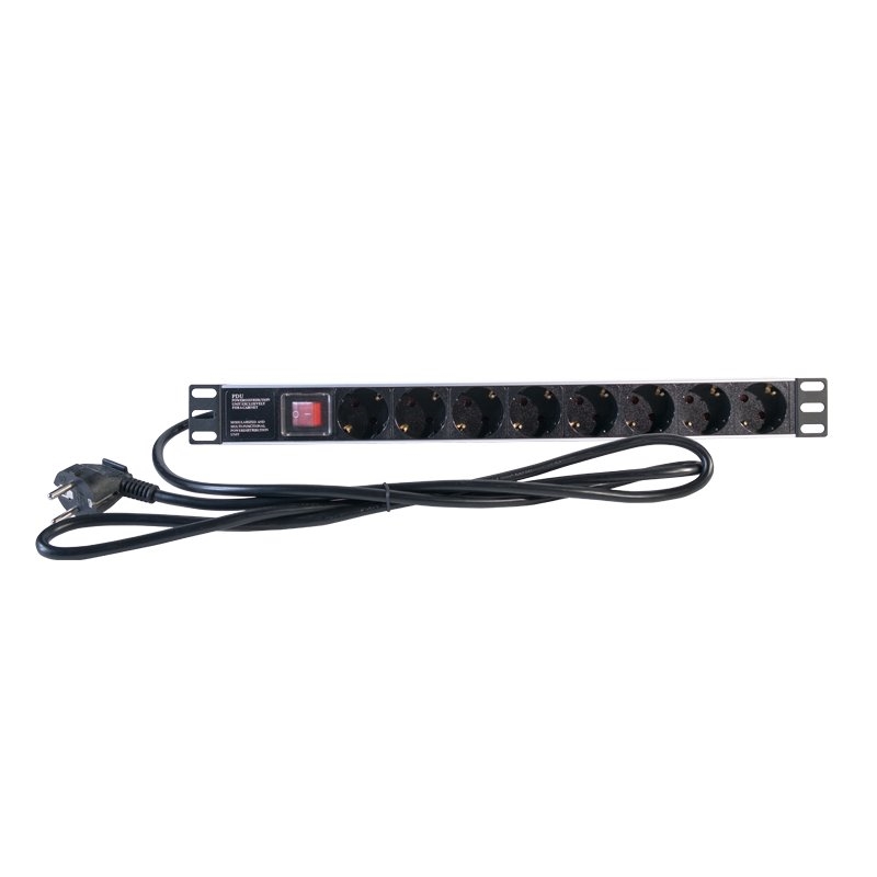 ANEAAA0347_800 2LAN Regleta 19" 8 Schukos Interruptor - Imagen 1