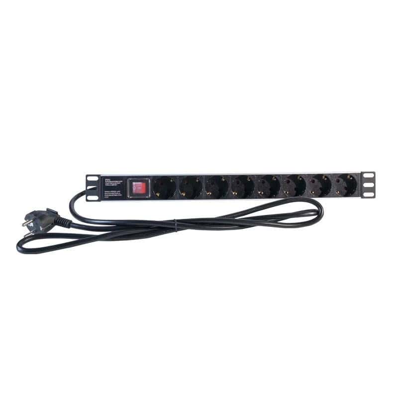 ANEAAA0561_800 2LAN Regleta 19" 8 Schuko Negro - Imagen 1