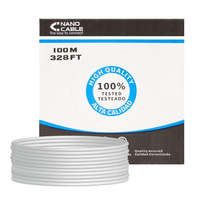 ANEAHE0100_800 Nanocable Bobina Cable RJ45 CAT6 FTP 100M Cobre - Imagen 1