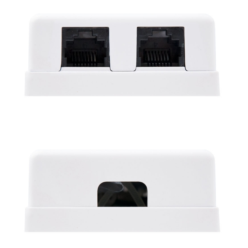 ANEAHE0650_800 Nanocable Roseta Superficie CAT.6 UTP 2Tomas Blanc - Imagen 1