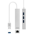 Nanocable Conversor USB 3.0 Ethernet + 3xUSB 3.0
