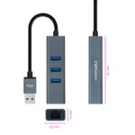 Nanocable Conversor USB 3.0 Ethernet + 3xUSB 3.0 - Imagen 2