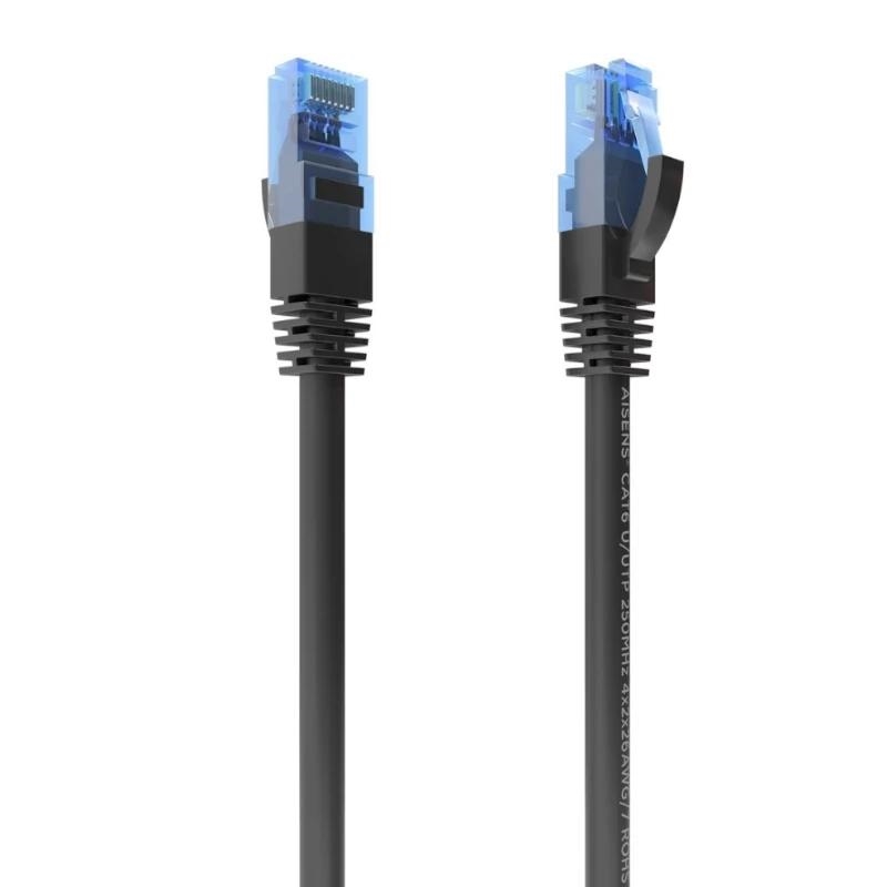 ANEAHE0895_800 Aisens Cable RJ45 Cat.6 UTP AWG26 CCA Negro 1.0M - Imagen 1