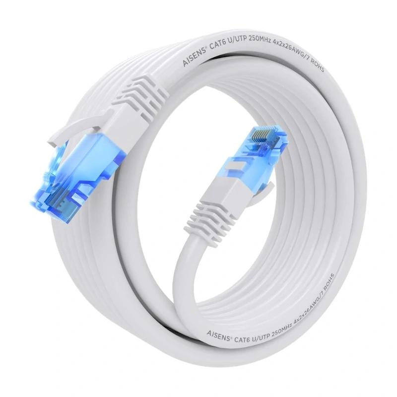 ANEAHE0907_800 Aisens Cable RJ45 CAT.6 UTP AWG26 CCA Blanco 5.0 - Imagen 1