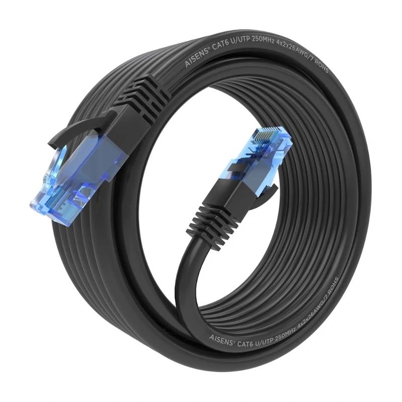 ANEAHE0909_800 Aisens Cable RJ45 CAT.6 UTP AWG26 CCA Negro 5.0M - Imagen 1