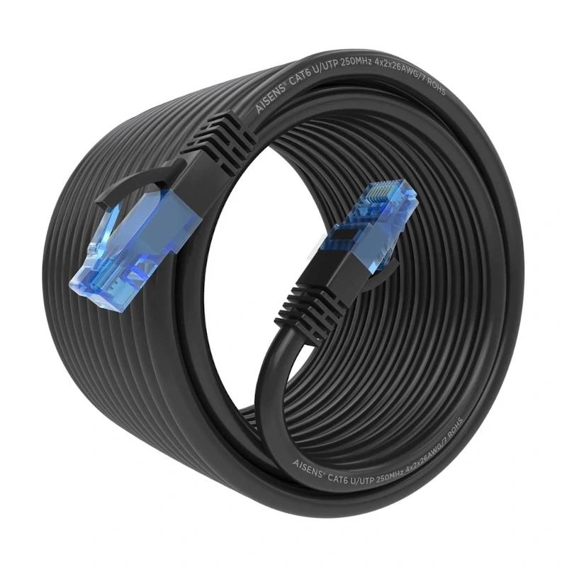 ANEAHE0910_800 Aisens Cable RJ45 CAT.6 UTP AWG26 CCA Negro 10M - Imagen 1